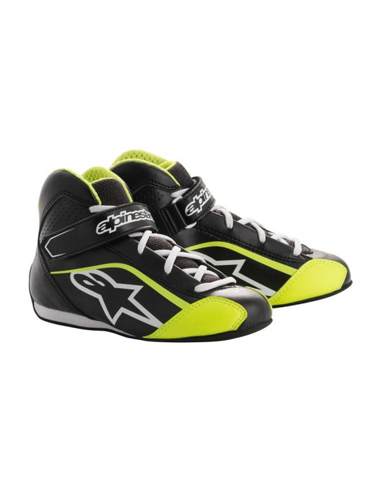 Alpinestars Tech-1 K S kinderschoenen zwart/wit/fluo geel