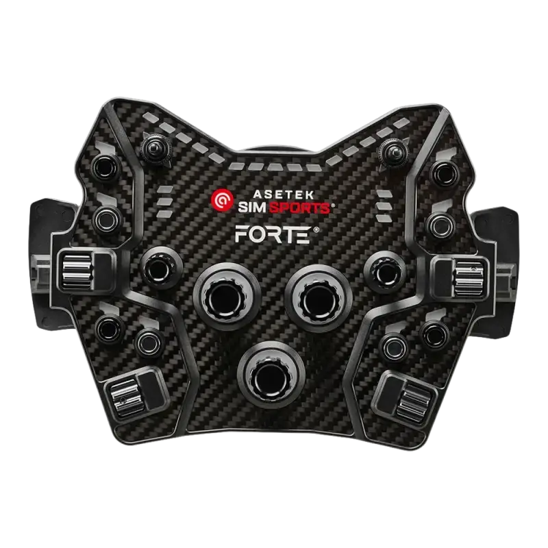 Asetek SimSports Forte GT Button Box (Black, Aluminum) - KartKings