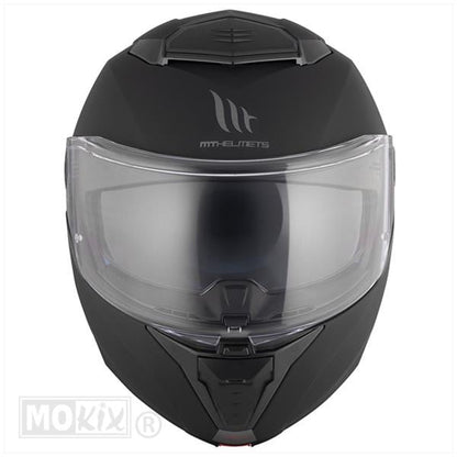 MT Helmets Systemhelm mattschwarz
