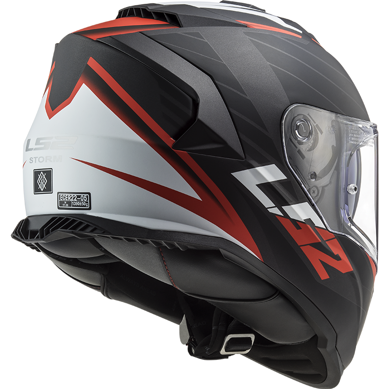 LS2 FF800 Strom II Nerve - Mattschwarz Rot