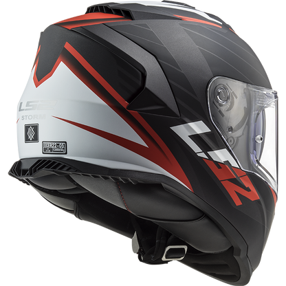 LS2 FF800 Strom II Nerve - Mattschwarz Rot