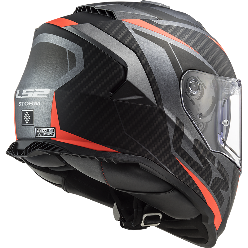 LS2 FF800 Storm II Racer Matt Titan Fluor Orange
