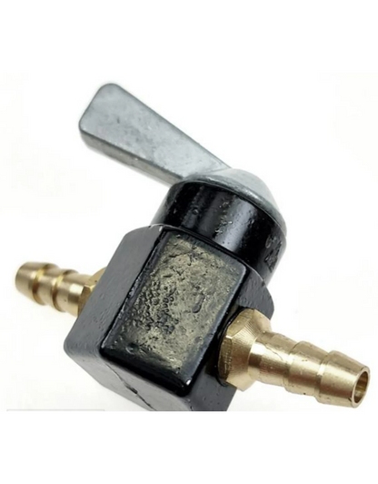 Benzine kraan tussen slang 6 mm
