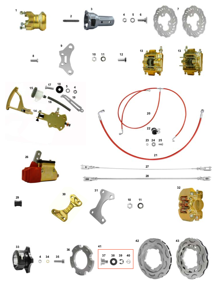 CRG Manuell betätigte vordere Bremsscheibe V10