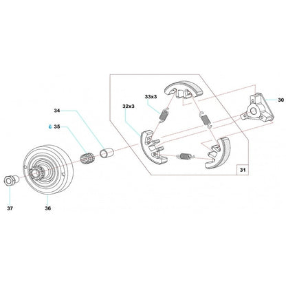 Comer clutch bearing C50/C52/60 15x18x17