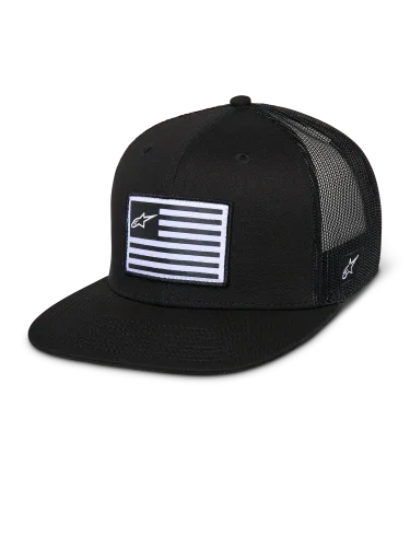 Alpinestars Amerika vlag trucker pet zwart - KartKings