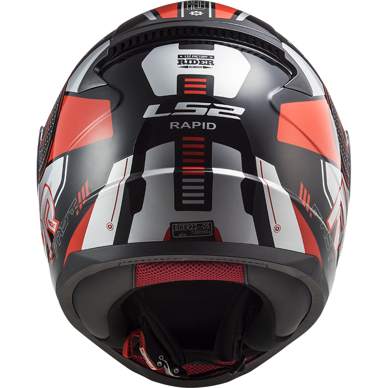 LS2 FF353 Rapid Stratus Schwarz/Rot/Silber