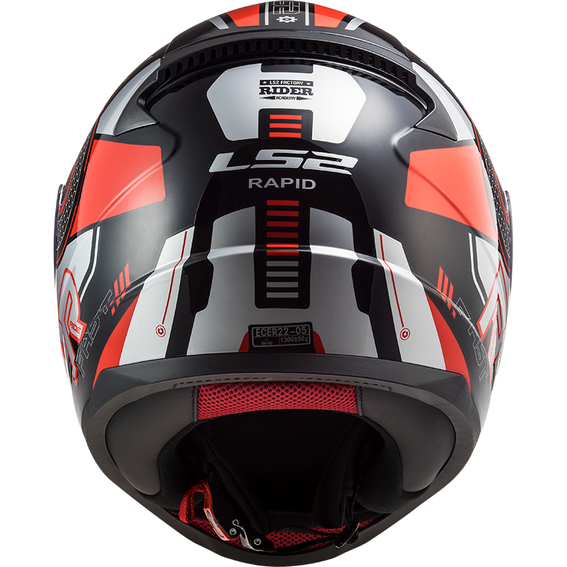 LS2 FF353 Rapid Stratus Schwarz/Rot/Silber