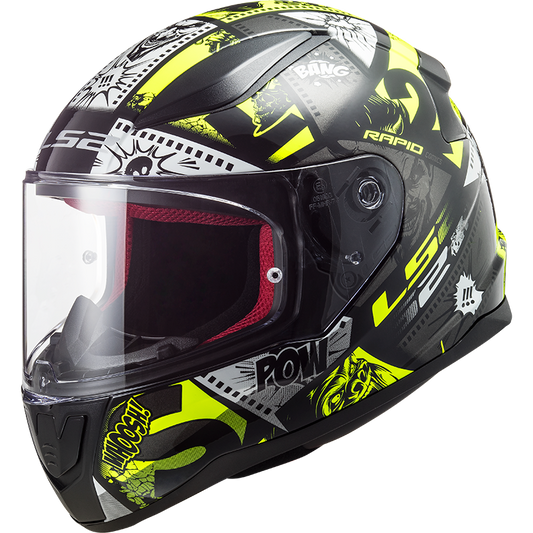 LS2 FF353 Rapid mini Kinderhelm Vignette schwarz/fluoreszierend gelb