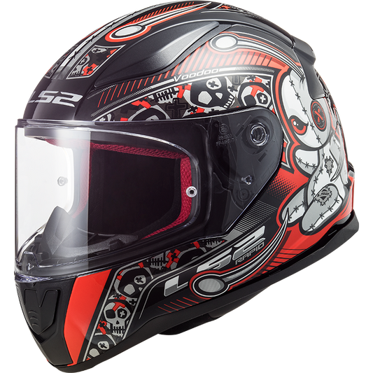 LS2 FF353 Rapid mini Kinderhelm Voodoo schwarz/rot