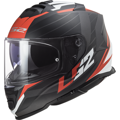 LS2 FF800 Strom II Nerve - Mattschwarz Rot