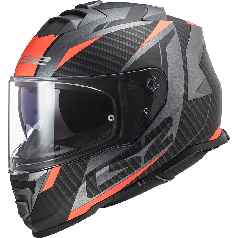 LS2 FF800 Storm II Racer Matt Titan Fluor Orange