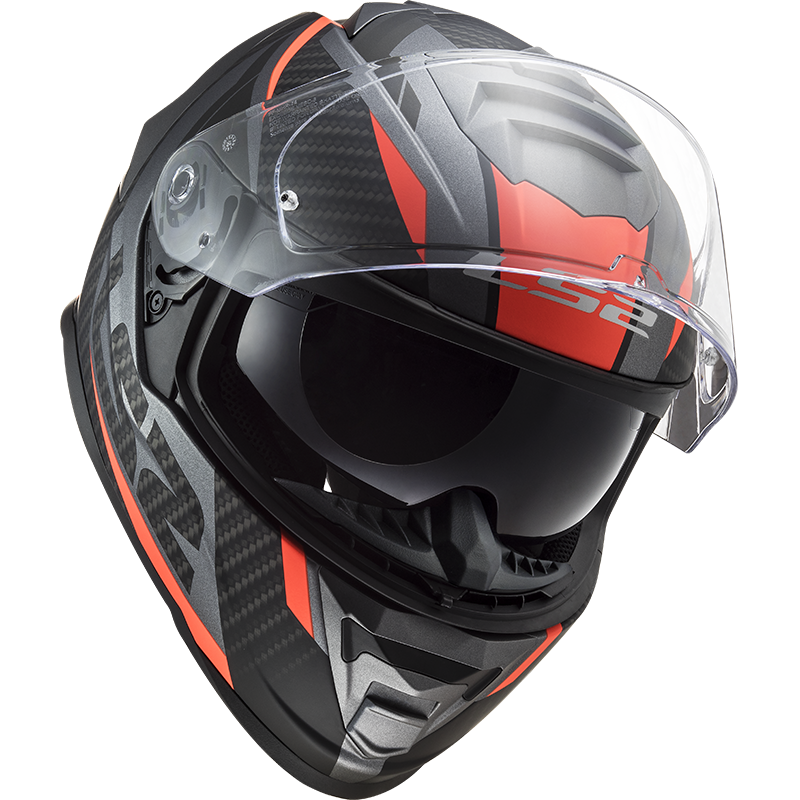 LS2 FF800 Storm II Racer Matt Titan Fluor Orange
