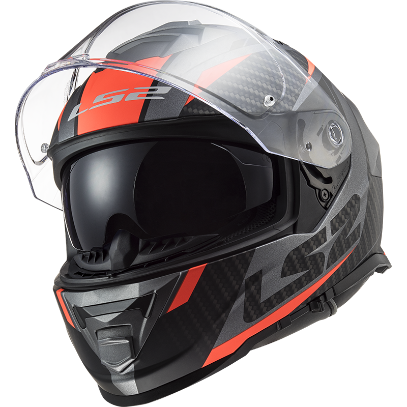 LS2 FF800 Storm II Racer Matt Titan Fluor Orange