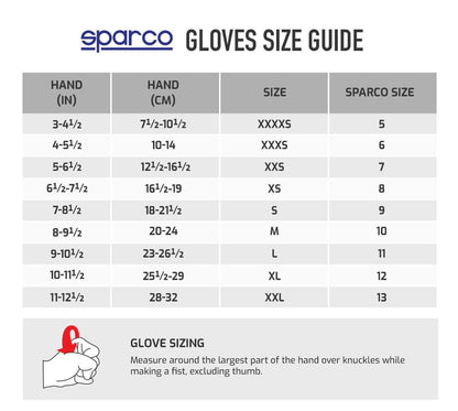 Sparco K-Rookie Karthandschuhe schwarz/grau