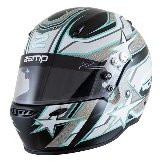Zamp ZR-72 Mattschwarz/Grau/Blau (FIA-8859/SNEL 2020)