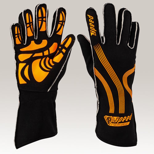 Speed-Handschuhe Adelaide G-1 Schwarz/Fluoreszierendes Orange