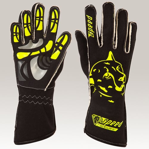 Melbourne G-2 Speed Handschuhe Schwarz/Fluoreszierendes Gelb
