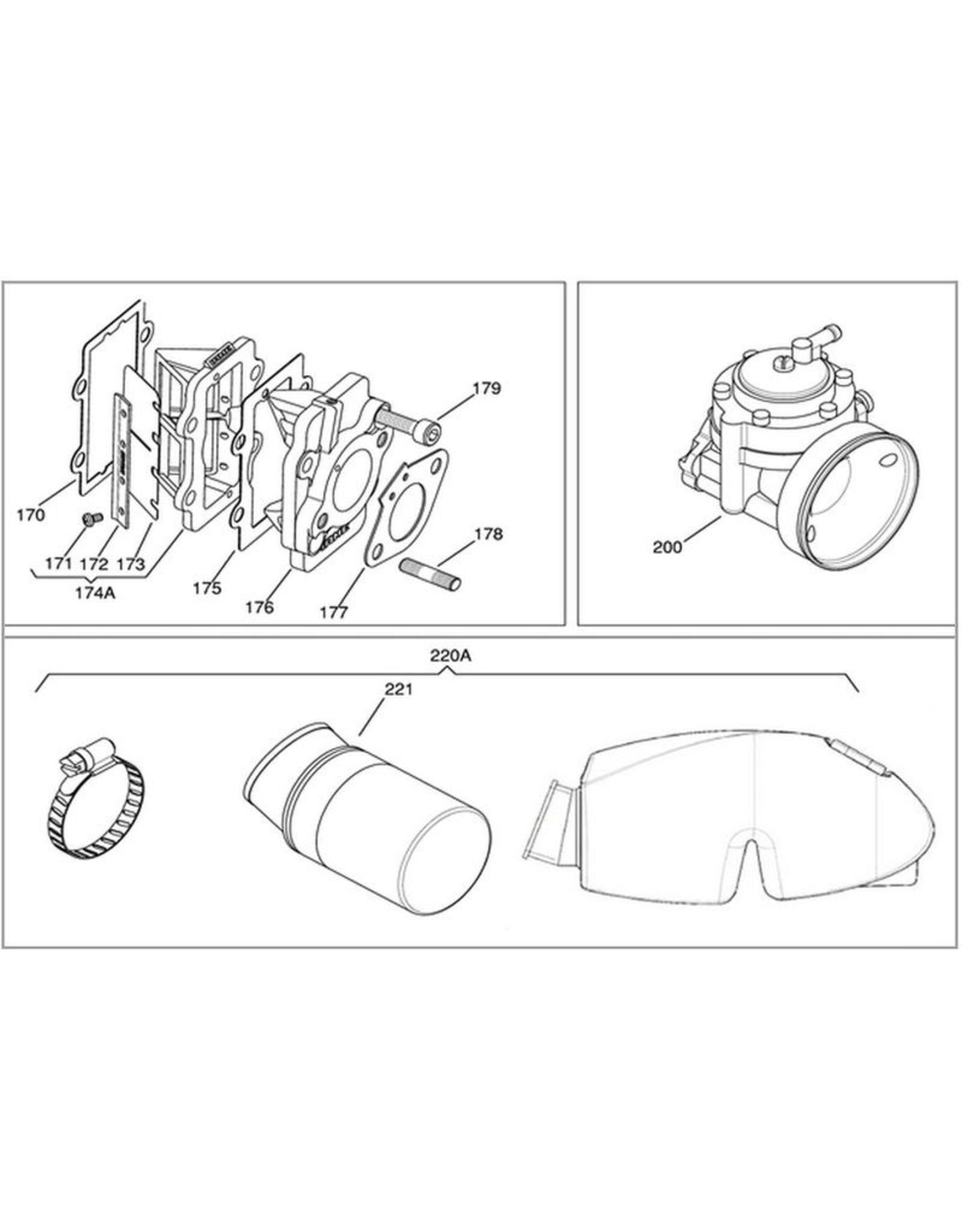 Iame X30 Ansaugstutzen Aluminium 29MM (Tillotson)
