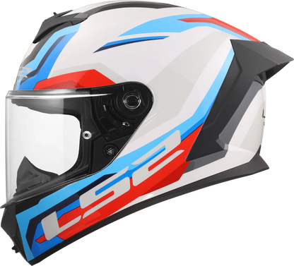 LS2 FF820 Rapid III Hyper wit/blauw/rood - KartKings