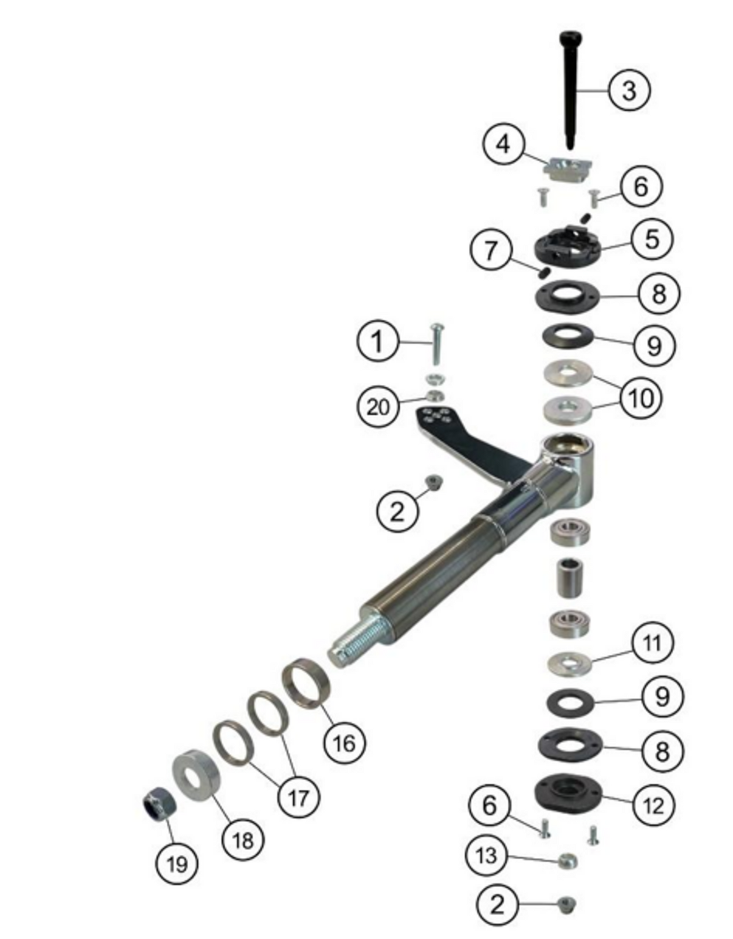 IPK fusee excenter onderste konische bus M10