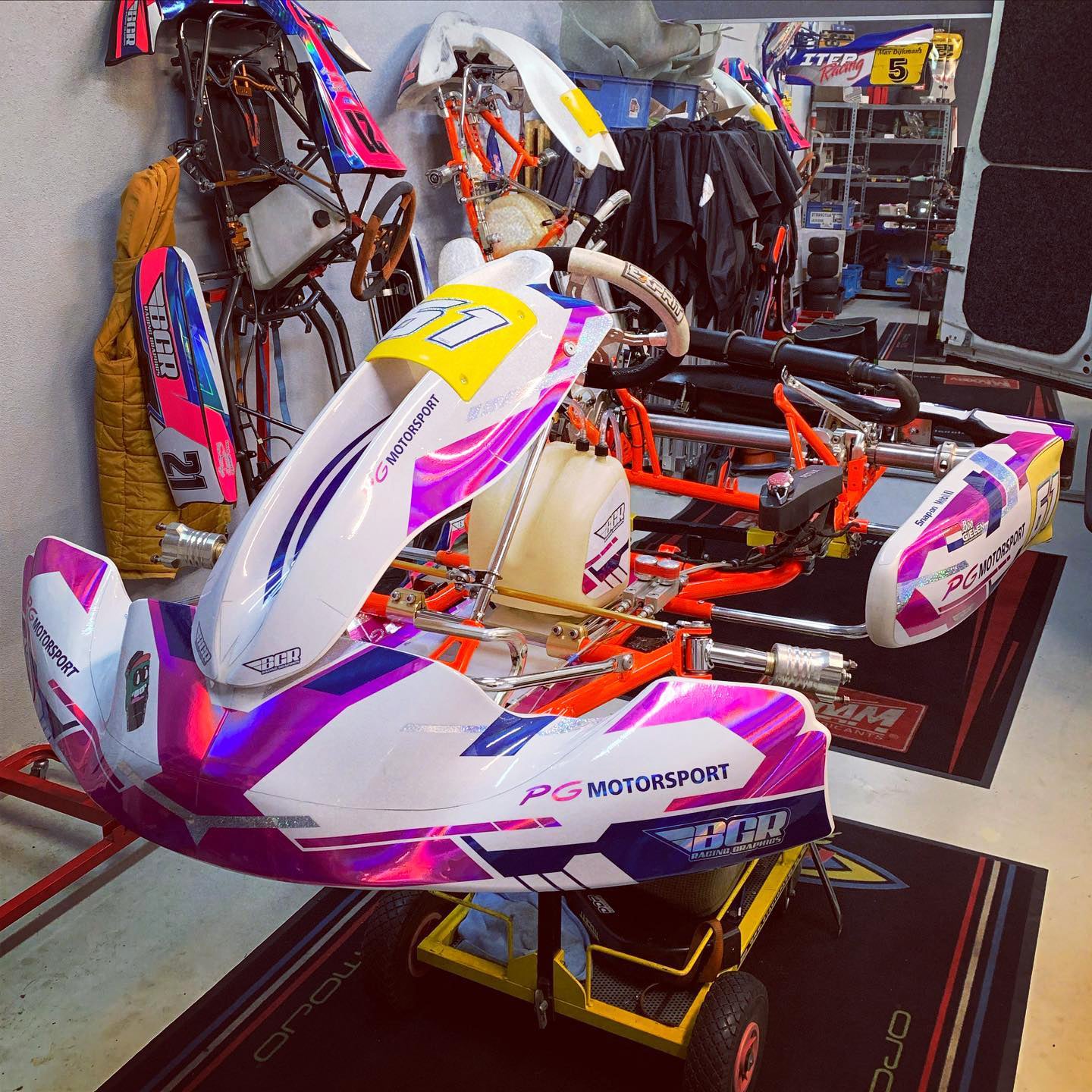 Benutzerdefiniertes Karting-Aufkleberset-Design