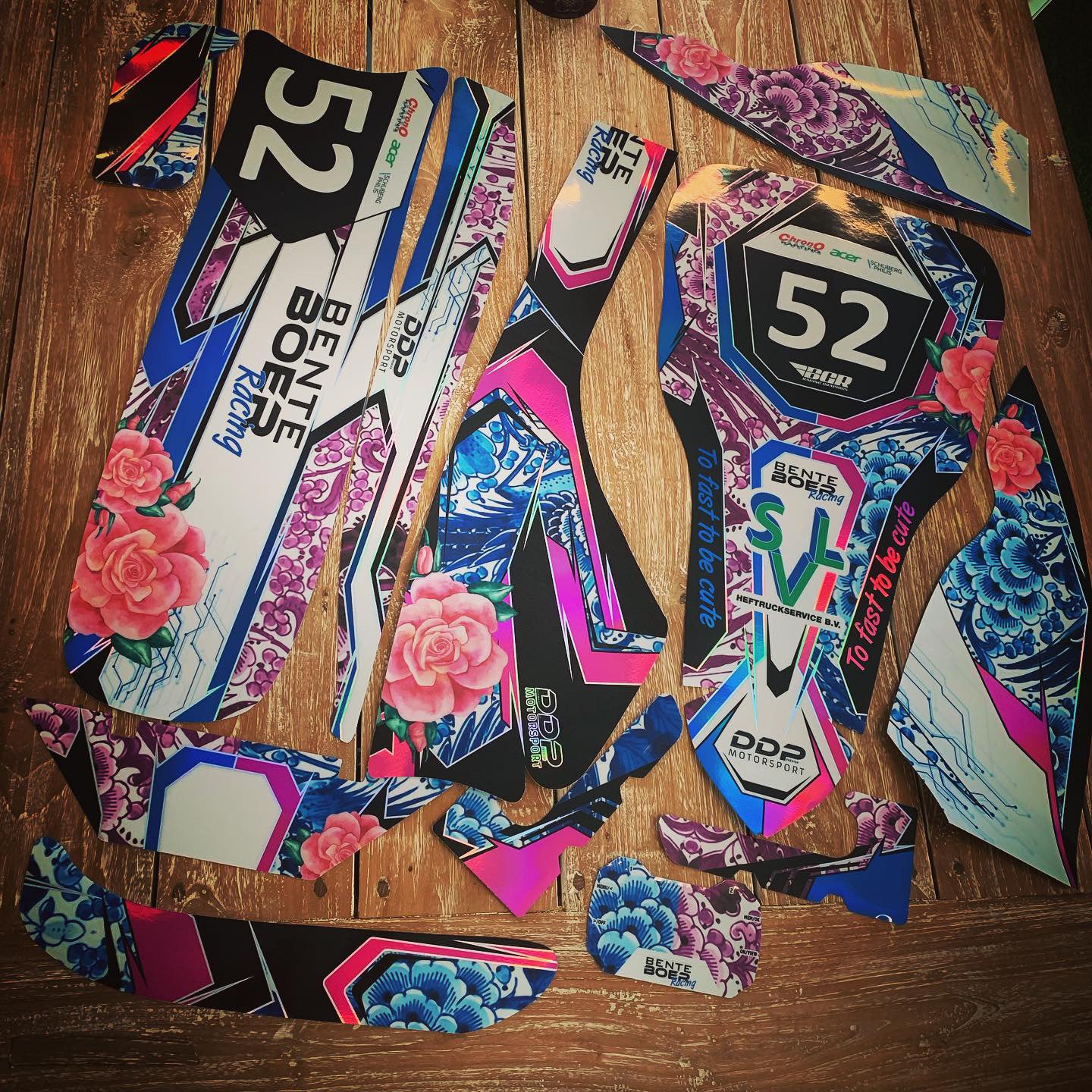 Benutzerdefiniertes Karting-Aufkleberset-Design