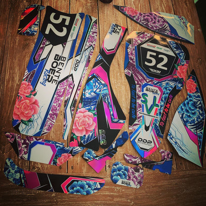 Benutzerdefiniertes Karting-Aufkleberset-Design