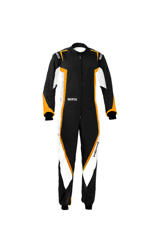 Sparco Bordsteinoverall schwarz/orange/weiß