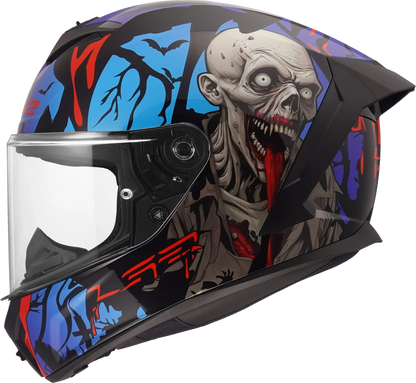 LS2 FF820 Rapid III Zombie zwart/rood/blauw - KartKings