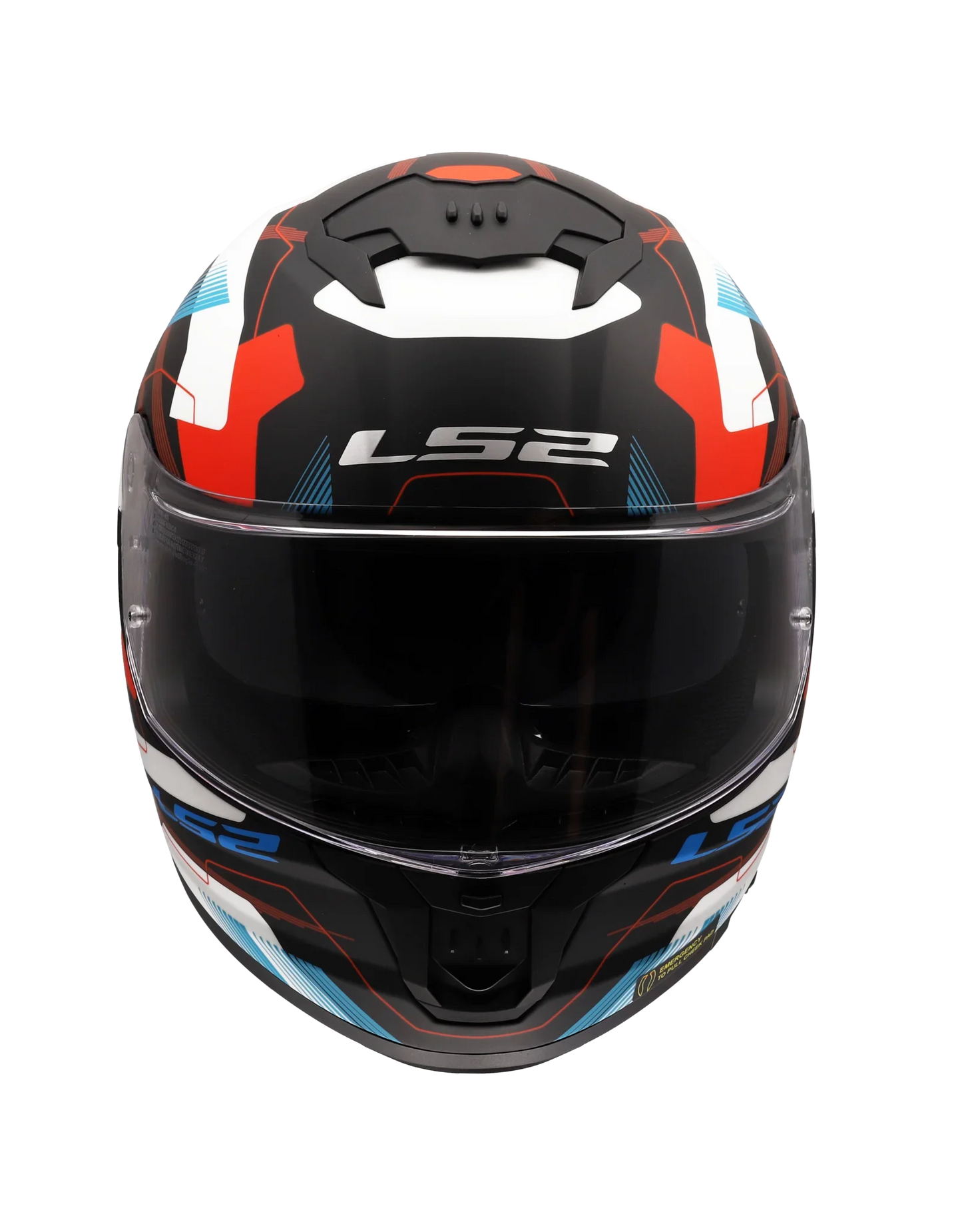 LS2 FF808 Stream II Mika wit/blauw/rood - KartKings