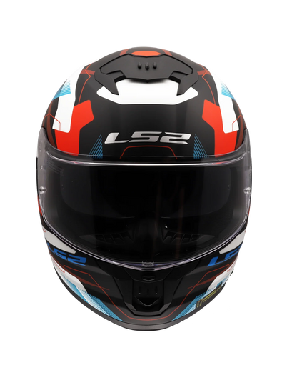 LS2 FF808 Stream II Mika wit/blauw/rood - KartKings