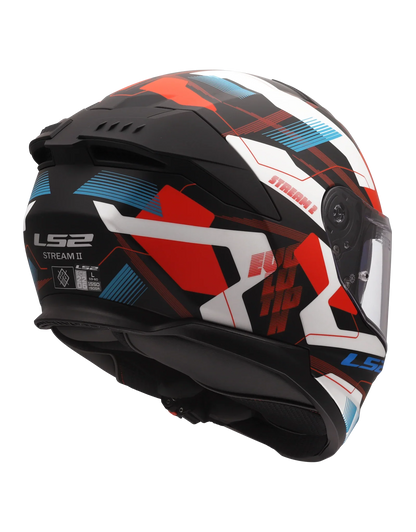 LS2 FF808 Stream II Mika wit/blauw/rood - KartKings