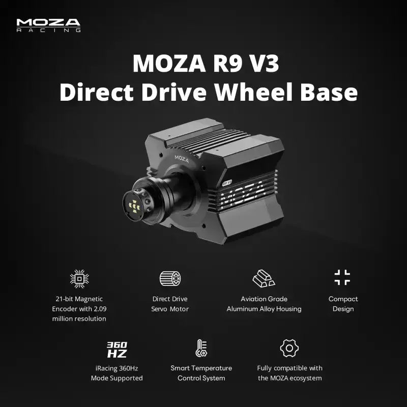 Moza Racing R9 Direct Drive Wheel Base - V3 - KartKings
