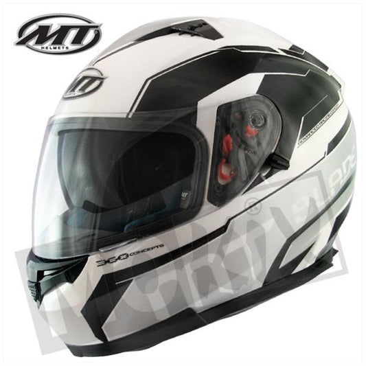 MT Helmets SV Superglanz schwarz/grau/weiß