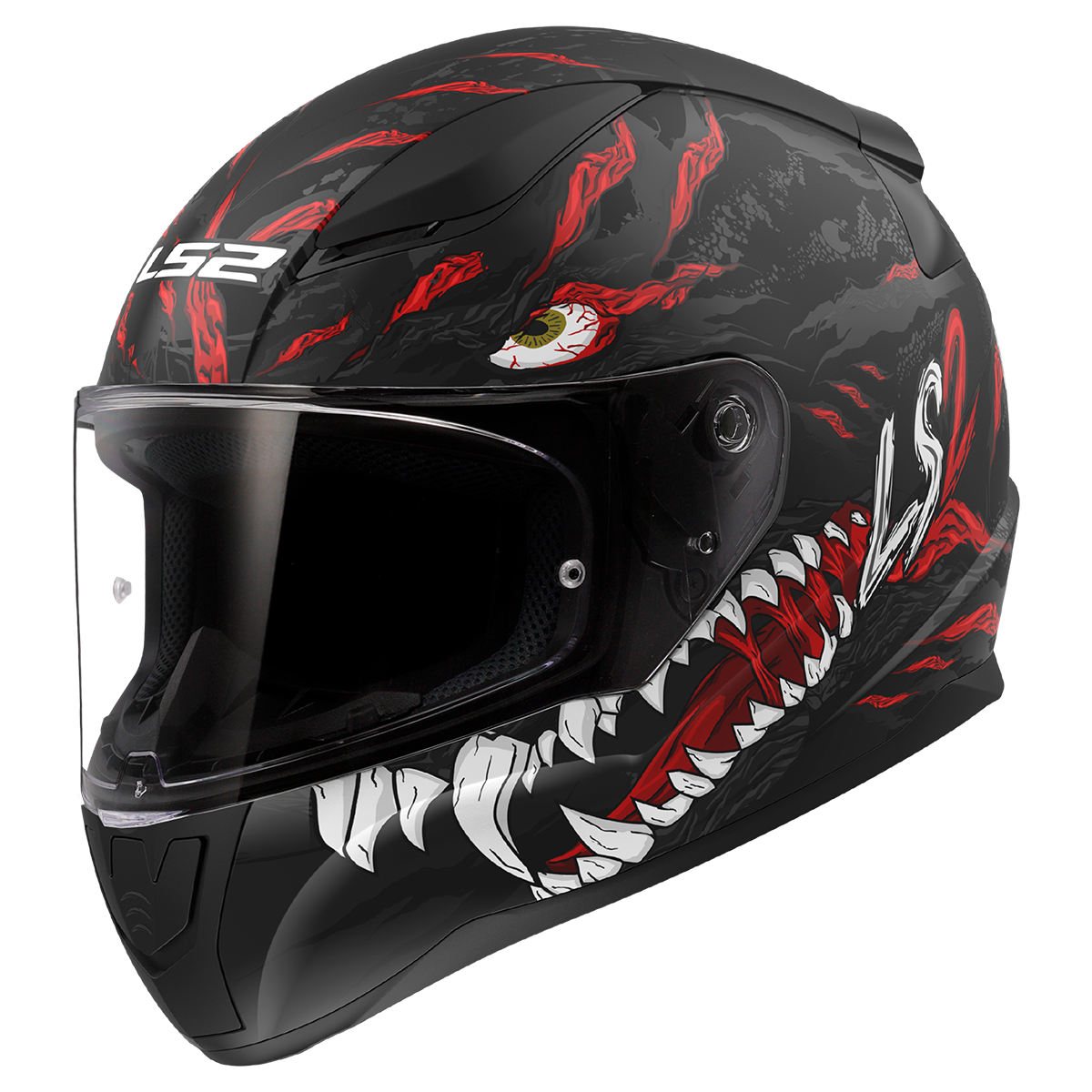 LS2 FF353 Rapid II Kaiju Mattschwarz/Rot