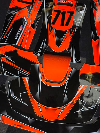 Aufkleberset KG Design schwarz/fluoreszierend orange