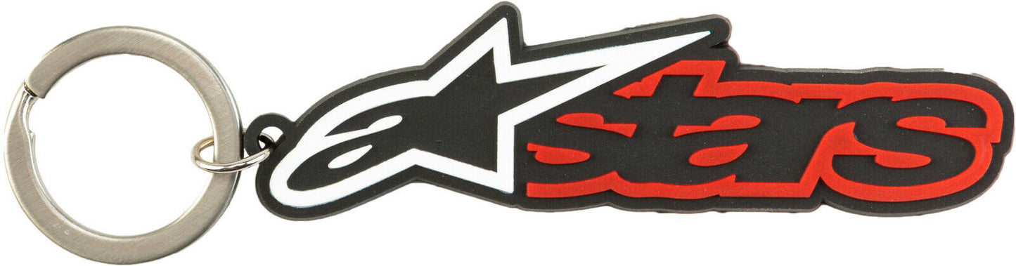 Alpinestars Logo Schlüsselanhänger schwarz/rot