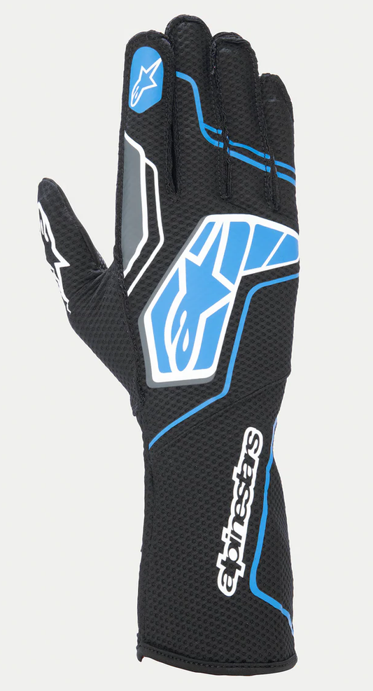 Alpinestars Tech 1-KX V4 Schwarz/Fluoreszierendes Blau (FIA Karting)