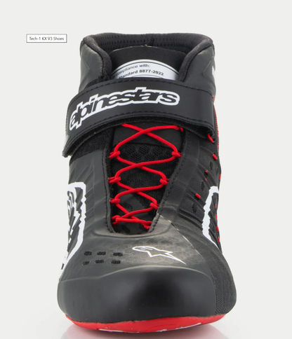 Alpinestars KX V3 FIA-zugelassene Kartschuhe Schwarz