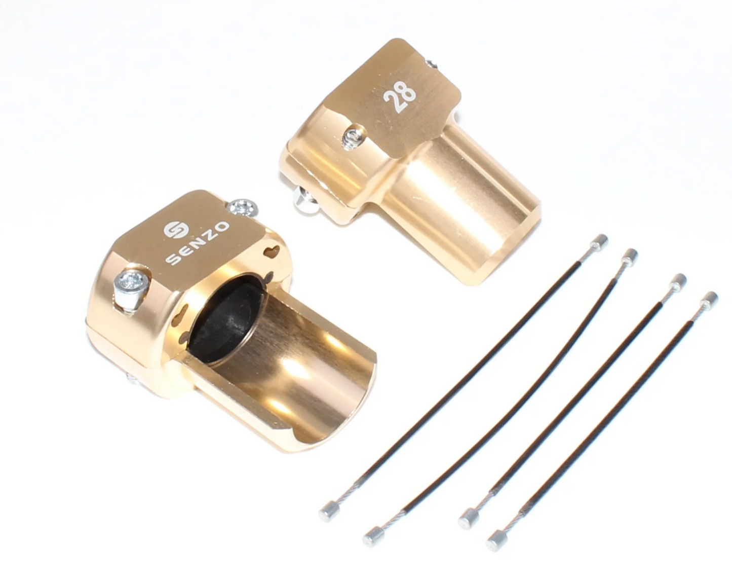 Senzo Heckstoßstangenschutzset 28MM Goldfarben