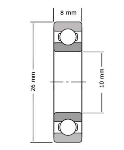 SKF Lagersicherung 26x10x35x8 6000-2RSH