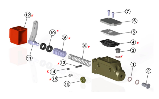 IPK Bremspumpen-Überholsatz 19MM