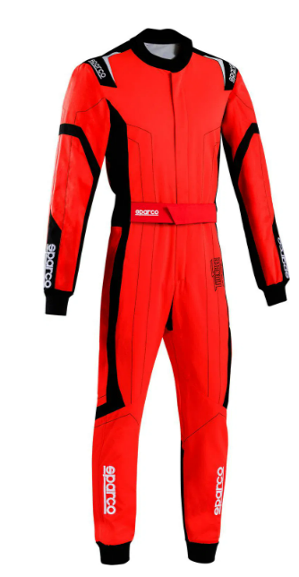 Sparco Thunder Advanced Overall Rot/Schwarz