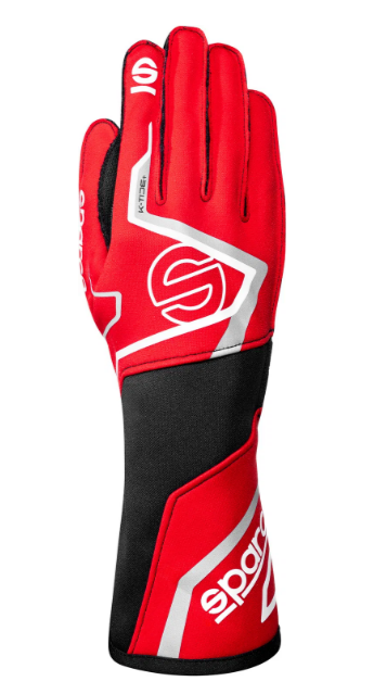 Sparco K-Tide+ (FIA 8877-2022) Karthandschuhe Rot / Schwarz