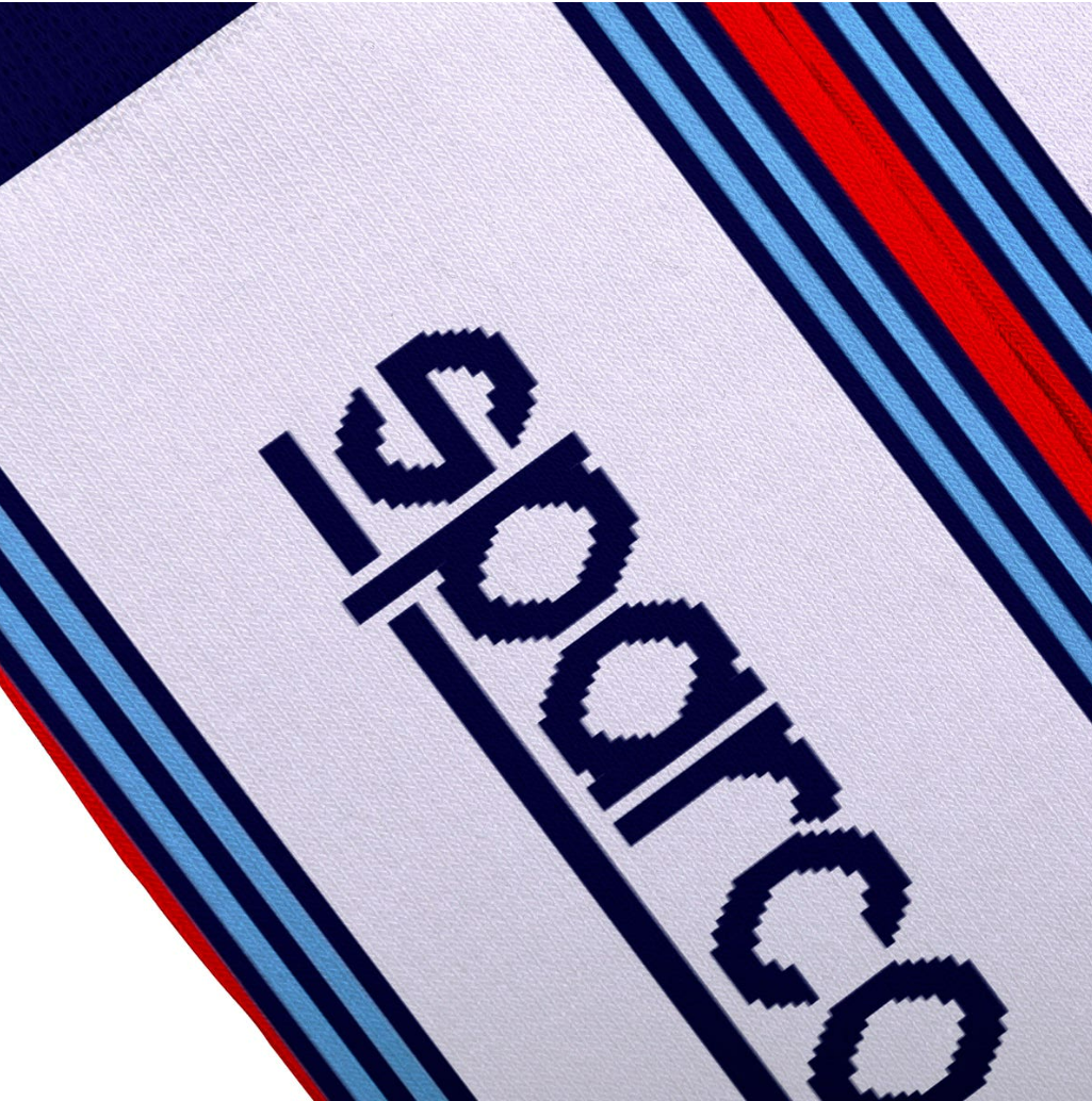 Sparco Martini Iconic Design hohe Socken weiß/blau/rot