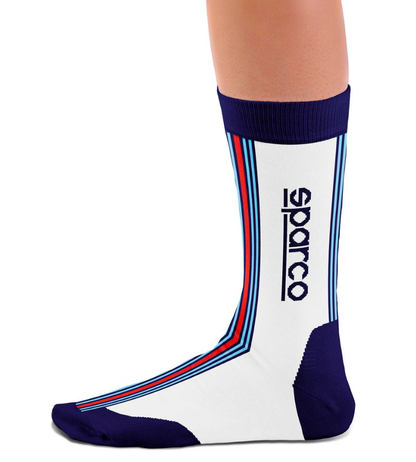Sparco Martini Iconic Design hohe Socken weiß/blau/rot