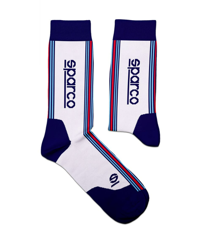 Sparco Martini Iconic Design hohe Socken weiß/blau/rot