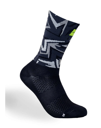 Bengio Kartsocken K-Sommer Schwarz/Leuchtgelb