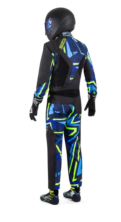 Sparco Prime K Advanced FIA 8877-2022 - Electric blauw / fluo geel / zwart - KartKings